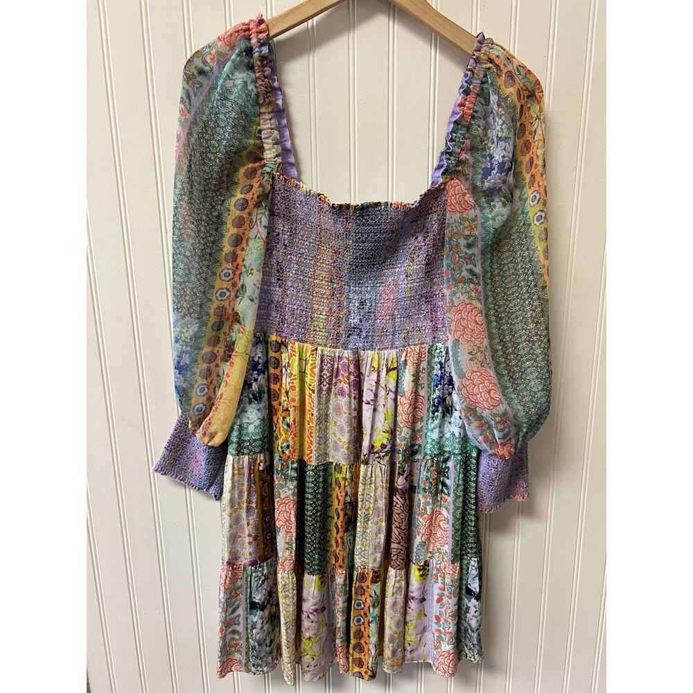 NWT Alice + Olivia Rowen Tiered Mini Dress NEW Large - Picture 5 of 10